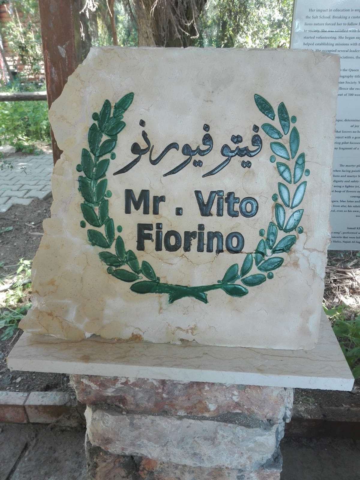 The memorial stone for Fiorino